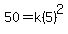 50+=+k%285%29%5E2