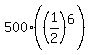500%28%281%2F2%29%5E6%29