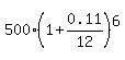 500%2A%281%2B0.11%2F12%29%5E6