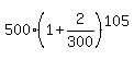 500%2A%281%2B2%2F300%29%5E105