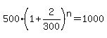 500%2A%281%2B2%2F300%29%5En=1000