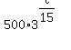 500%2A3%5E%28t%2F15%29