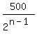 500%2F2%5E%28n-1%29