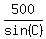 500%2Fsin%28C%29