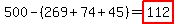500-%28269%2B74%2B45%29=highlight%28112%29