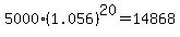 5000%281.056%29%5E20+=+14868