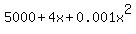 5000%2B4x%2B0.001x%5E2