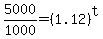 5000%2F1000=%281.12%29%5Et