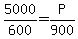 5000%2F600+=+P%2F900