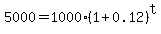 5000=1000%281%2B0.12%29%5Et