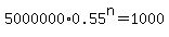 5000000%2A0.55%5En=1000