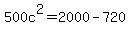 500c%5E2=2000-720