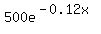 500e%5E%28-0.12x%29