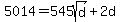 5014=545sqrt%28d%29%2B2d
