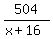 504%2F%28x%2B16%29