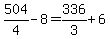 504%2F4-8=336%2F3%2B6