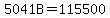 5041B=115500