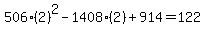 506%282%29%5E2-1408%282%29%2B914=122