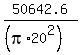 50642.6%2F%28%28pi%2A20%5E2%29%29