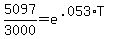 5097+%2F+3000+=+e%5E%28.053%2AT%29