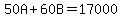 50A%2B60B=17000