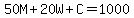 50M%2B20W%2BC=1000