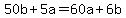 50b%2B5a=60a%2B6b