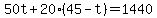 50t%2B20%2845-t%29=1440