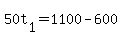 50t%5B1%5D+=+1100+-+600