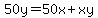 50y=50x%2Bxy