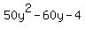 50y%5E2+-+60y+-+4
