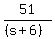 51%2F%28%28s%2B6%29%29