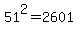 51%5E2+=+2601