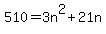 510+=+3n%5E2%2B21n