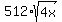 512%2Asqrt%284x%29