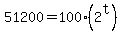 51200=100%282%5Et%29