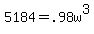 5184+=+.98w%5E3
