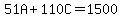 51A%2B110C=1500