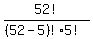 52%21%2F%28%2852+-+5%29%21%2A5%21%29
