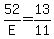 52%2FE=13%2F11