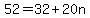 52=32%2B20n