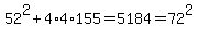 52%5E2%2B4%2A4%2A155=5184=72%5E2