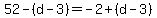 52-%28d-3%29=-2%2B%28d-3%29
