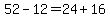 52-12=24%2B16
