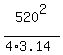 520%5E2%2F%284%2A3.14%29
