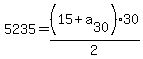 5235=%2815%2Ba%5B30%5D%29%2A30%2F2