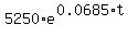 5250%2Ae%5E%280.0685%2At%29