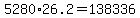 5280%2A26.2=138336