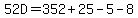 52D=352%2B25-5-8