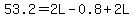 53.2=2L-0.8%2B2L